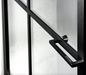 Brusedør Macro Design Empire Sprosse Mat Sort Klarglas