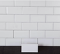 Vægflise Arredo Metro Biselado Facetkant Hvid Mat 10x20 cm