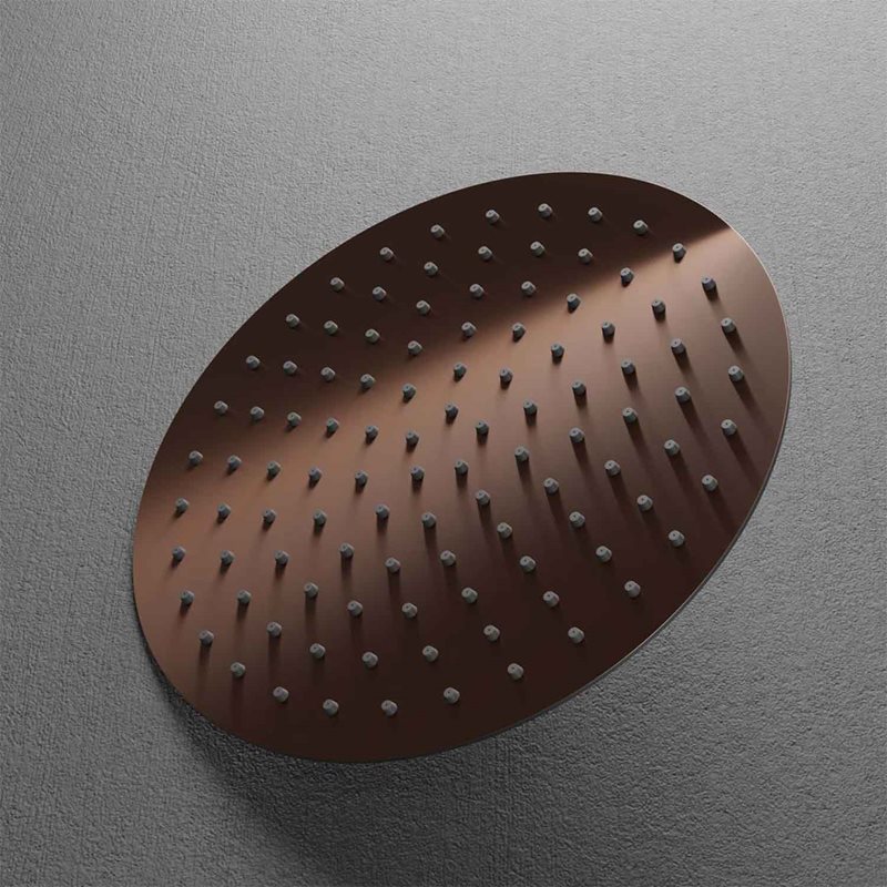 Scandtap Pleasure brusehoved, Ø25 cm, børstet kobber