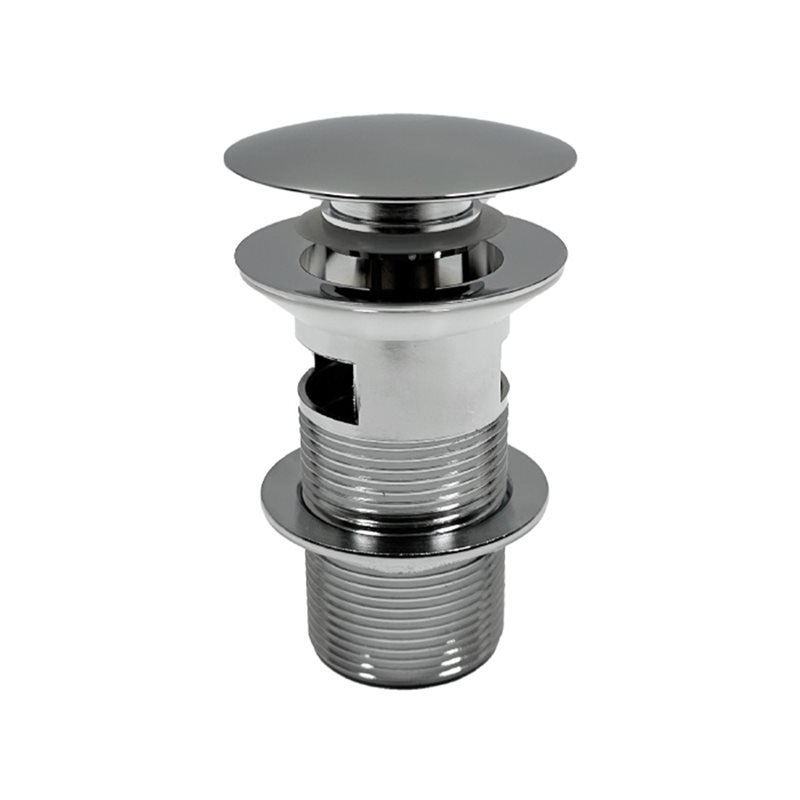 Svedbergs bundventil, push-open, krom