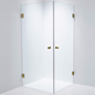 Brusehjørne Duschbyggarna Twin Design 800 x 900 Klart Glas/Bronze