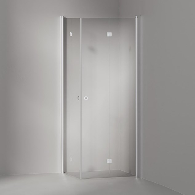 Brusehjørne INR Linc Angel Flex 900x900 mm Børstet krom