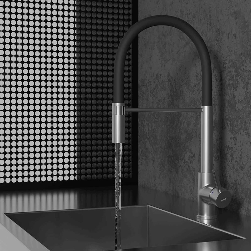 Scandtap Accent køkkenarmatur, udtrækstud, børstet stål