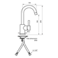 Håndvaskarmatur Tapwell EVO078 Grottesco Messing