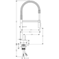 Køkkenarmatur Hansgrohe Axor Starck Semi-Pro 240 Krom