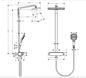 Brusersæt Hansgrohe Raindance E Showerpipe 360 1Jet Krom