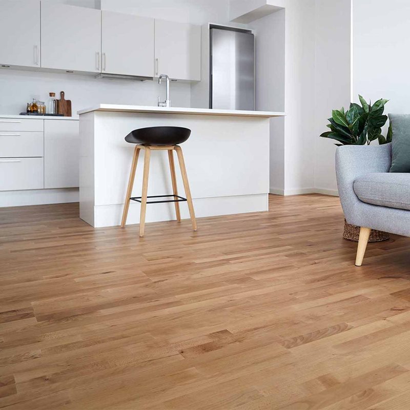 Trægulv Junckers Massiv Bøg Sylvaket Variation Ultra matlak 2-Stav