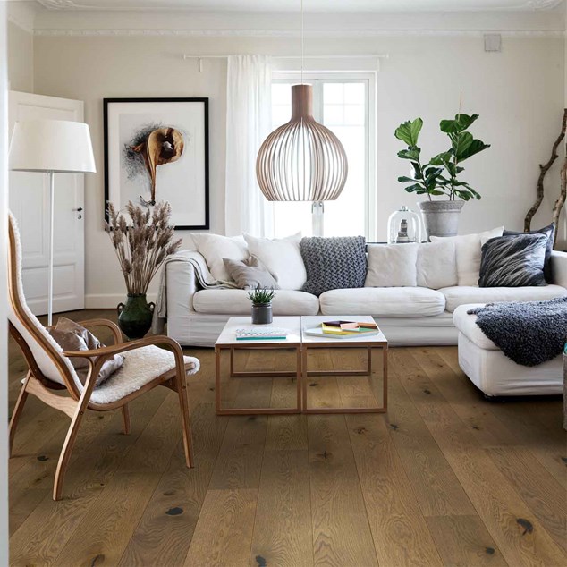 Parketgulv Pergo Falster Saddle Brown Oak 1-Stav Ekstra Matlak