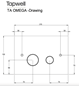 Betjeningsplade Tapwell DUO112 Omega Messing
