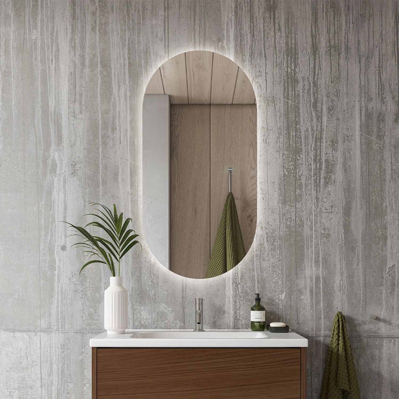 Spejl INR Slot med LED-belysning