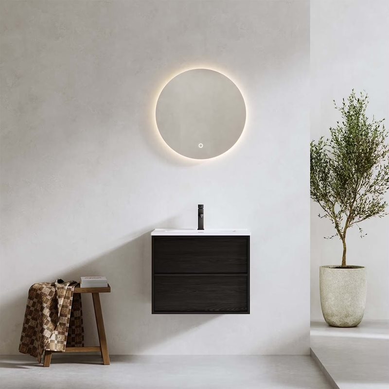 Vaskeskab Bathlife Charm Sort Eg 600 mm