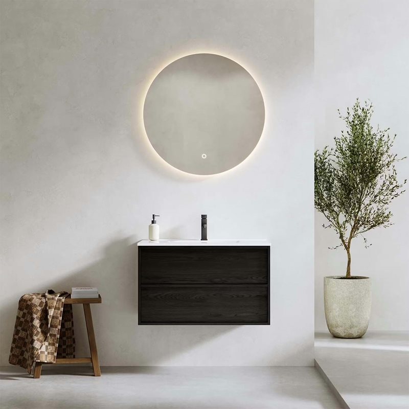 Vaskeskab Bathlife Charm Sort Eg 800 mm