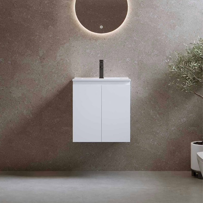 Vaskeskab Bathlife Smila Hvid med Håndvask