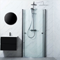 Brusehjørne Bathlife Mitt Aluminium