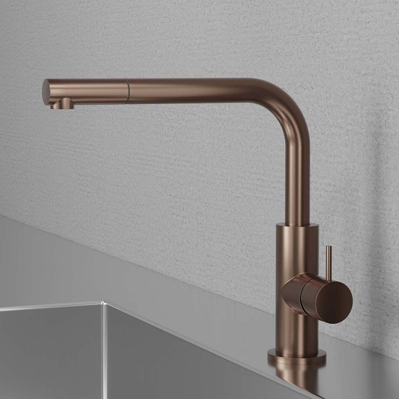 Køkkenarmatur Scandtap Steel Accent 90 med udtrækstud