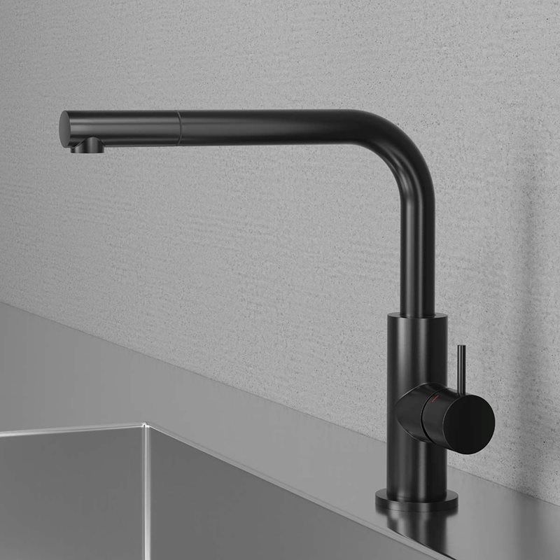 Køkkenarmatur Scandtap Steel Accent 90 med udtrækstud