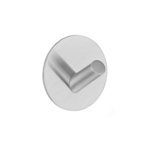 Enkelkrog Beslagsboden B1090 Rund Børstet Stål Selvklæbende