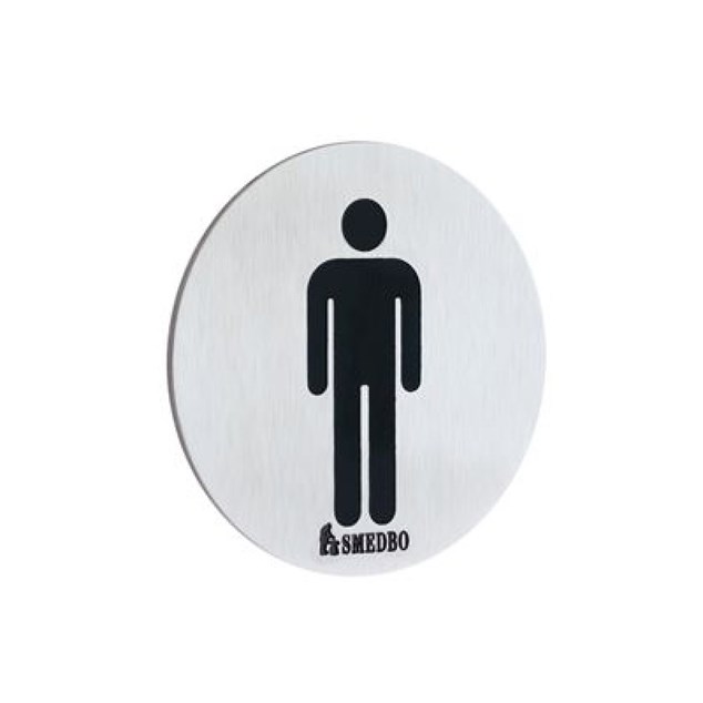 WC-skilt Smedbo Xtra FS957 Børstet Rustfrit Stål
