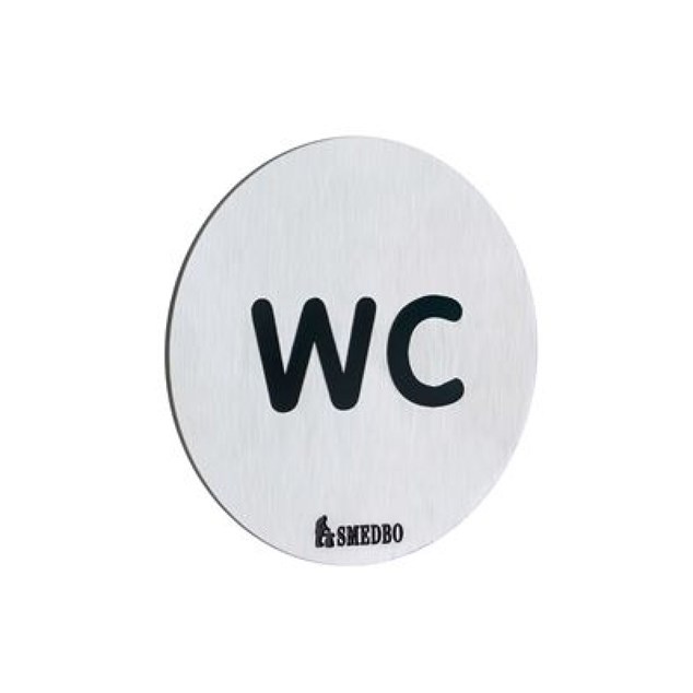 WC-skilt Smedbo Xtra FS958 Børstet Rustfrit Stål