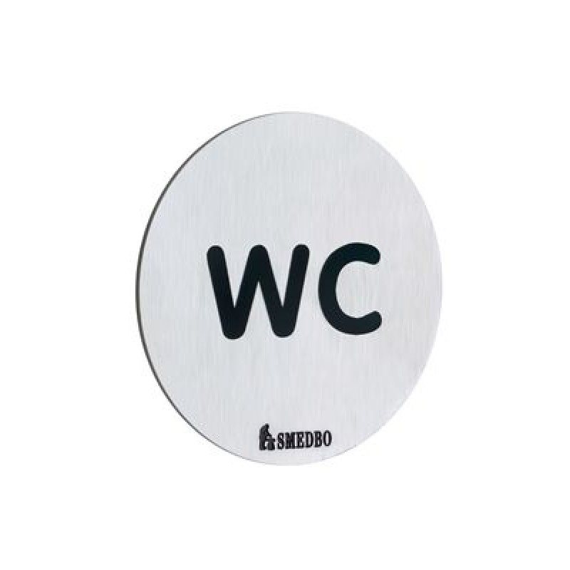 WC-skilt Smedbo Xtra FS958 Børstet Rustfrit Stål
