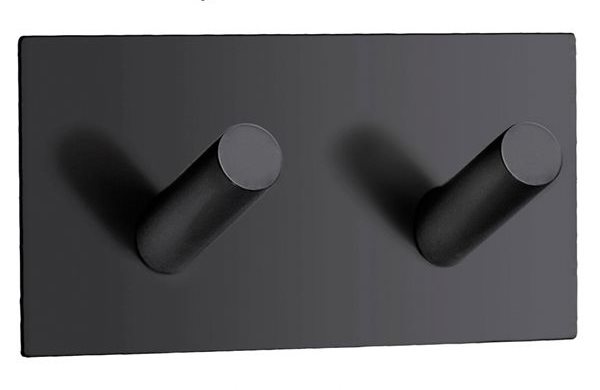 Dobbeltkrog Beslagsboden BB1093 Mat Sort Selvklæbende