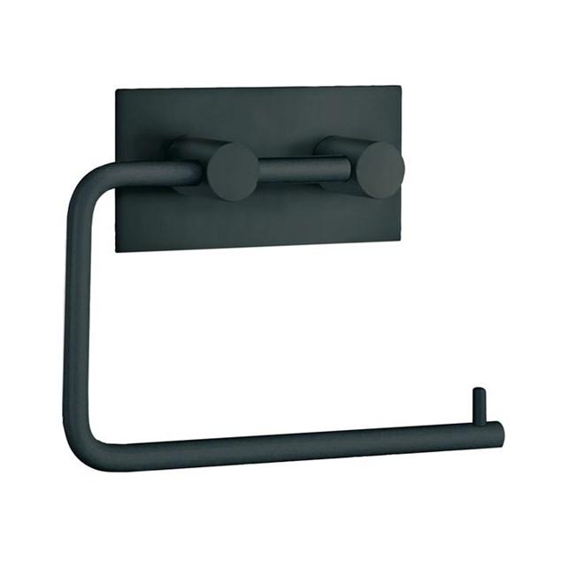 Toiletpapirholder Beslagsboden BB1098 Mat Sort Selvklæbende