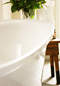 Badekar Hafa Hampton 1584 mm Hvid Marmor