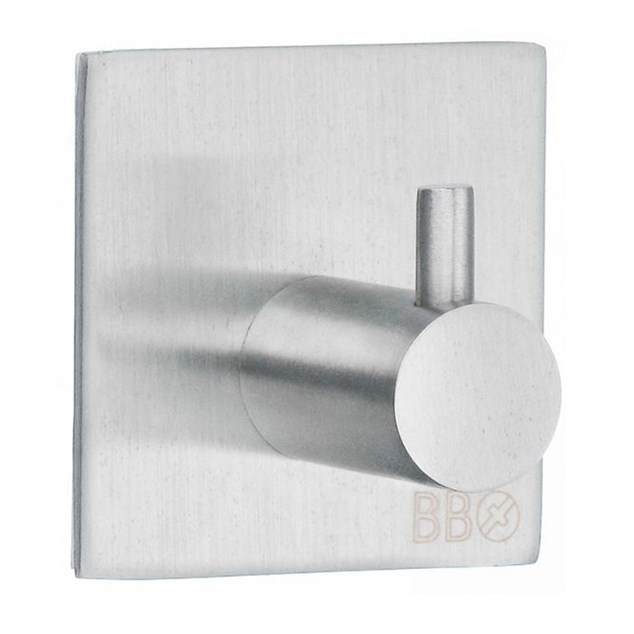 Enkelkrog Beslagsboden B1105 Børstet Stål Selvklæbende