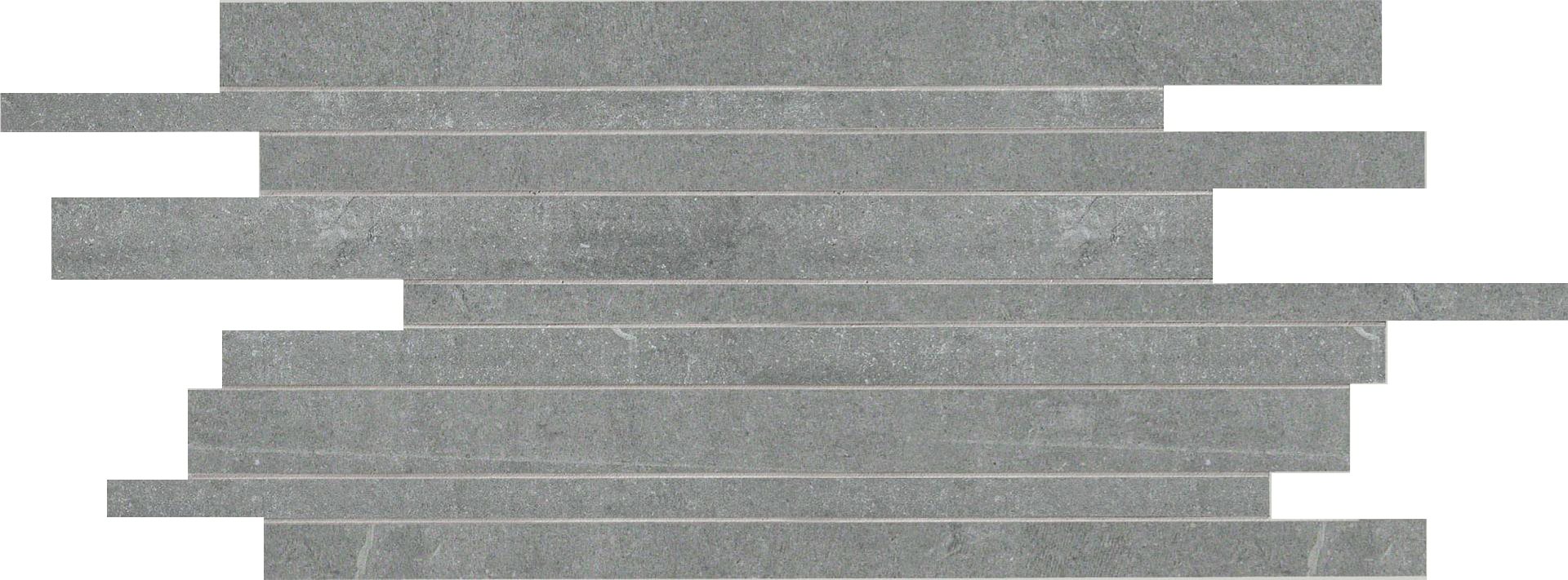Klinkermosaik Ceramiche Keope Back Grey Stripes leveres på ark 30x60 cm