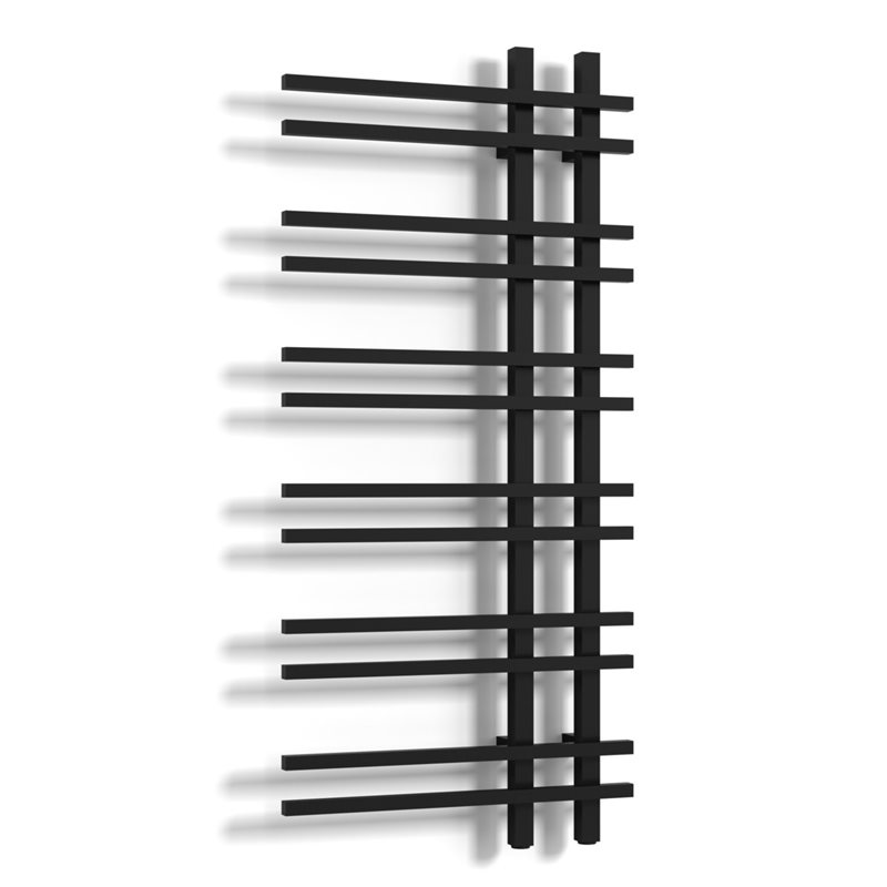 Svedbergs Vento håndklædetørrer, kombi, 55x120 cm, matt sort