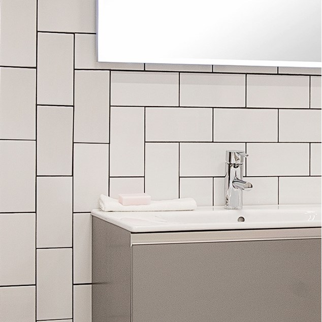 Vægflise Arredo Color Hvid Blank 10x20 cm