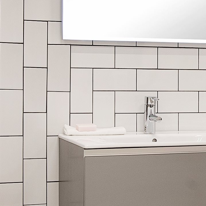 Vægflise Arredo Color Hvid Blank 10x20 cm