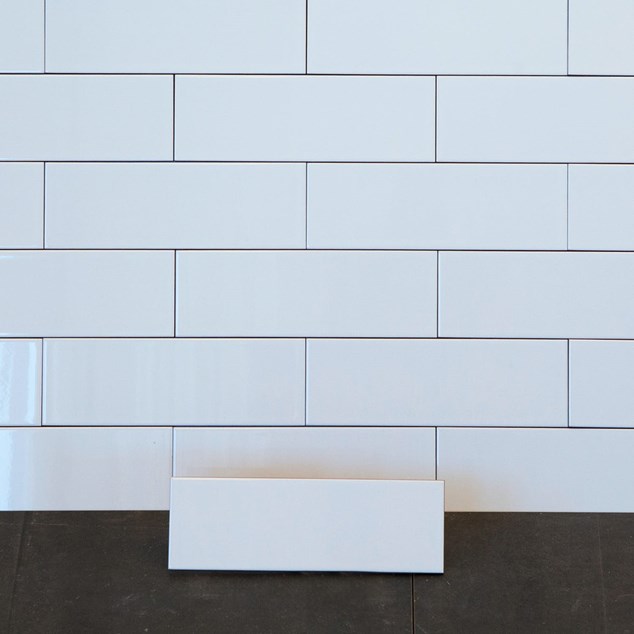Vægflise Arredo Polar Hvid Blank 10x30 cm
