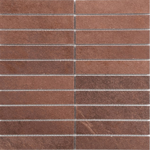 Klinkermosaik Arredo Anderstone Brown Mat 3x15 cm (30x30 cm)