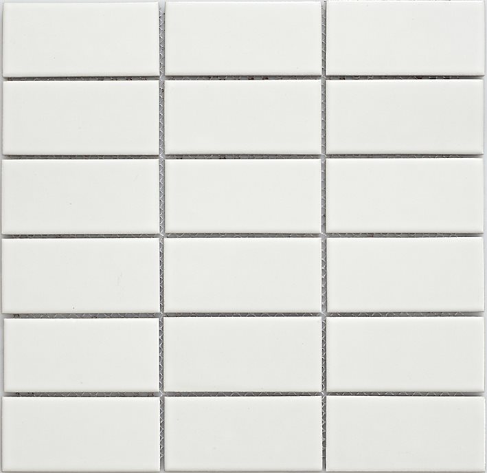 Klinkermosaik Arredo Titan White Mat 5x10 cm (30x30 cm)