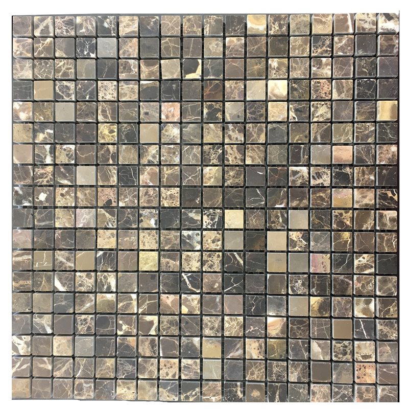 Marmormosaik Arredo Dark Emperador Honed 2x2 cm (30x30)