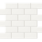 Flisemosaik Arredo Color Hvid Blank 5x10 cm (ark 30,5x30,9 cm)