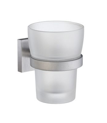 Tandkrus Smedbo House RS343 Materet Glas/Børstet krom