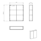 Spejlskab Arredo Soft Hvid Blank 60 cm