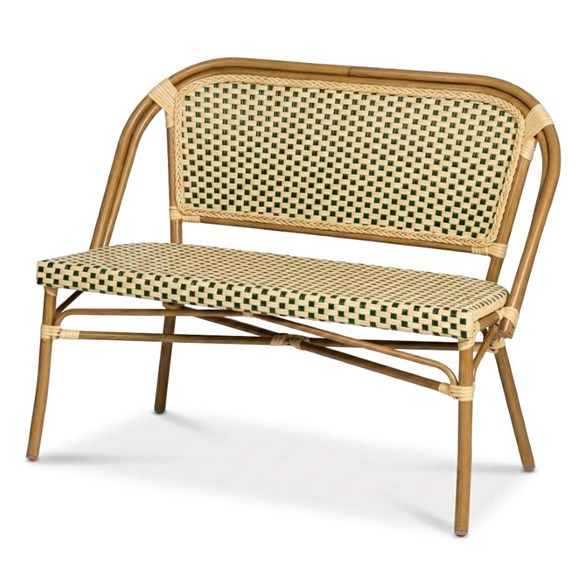 Xirbi Paris 2-sits soffa, Grön/Cream fiberrot