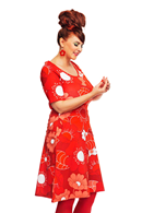 Magda klänning 1960 Röd
