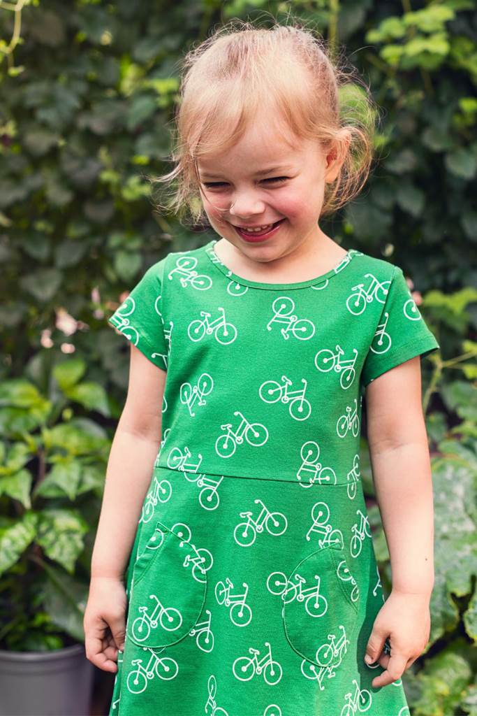 Asta MINI dress Cykeltur Grön