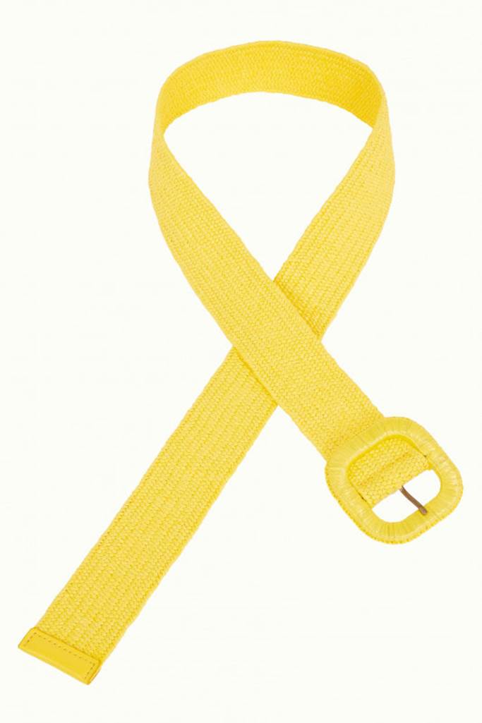 Raffia belt Sunny Yellow