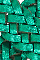 Glitter flätat bälte Aqua green