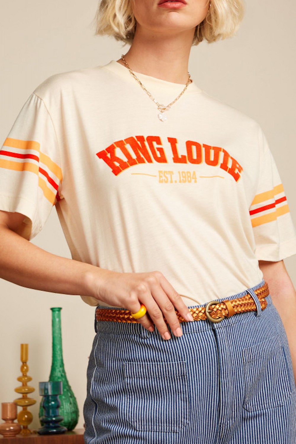 Glitter braided belt Umbre