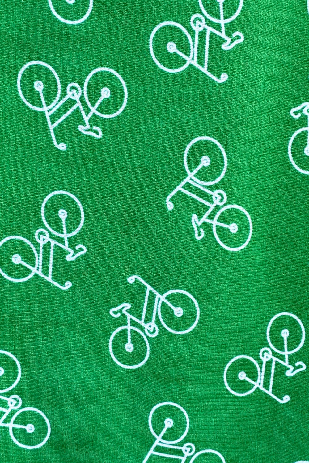 Ekologiskt trikåtyg Cykeltur Grön