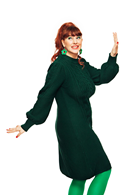 Svea dress Skog - Green knitted dress