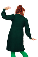 Svea dress Skog - Green knitted dress