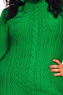 Svea dress Äng - Pea green knitted in organic cotton