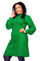 Svea dress Äng - Pea green knitted in organic cotton